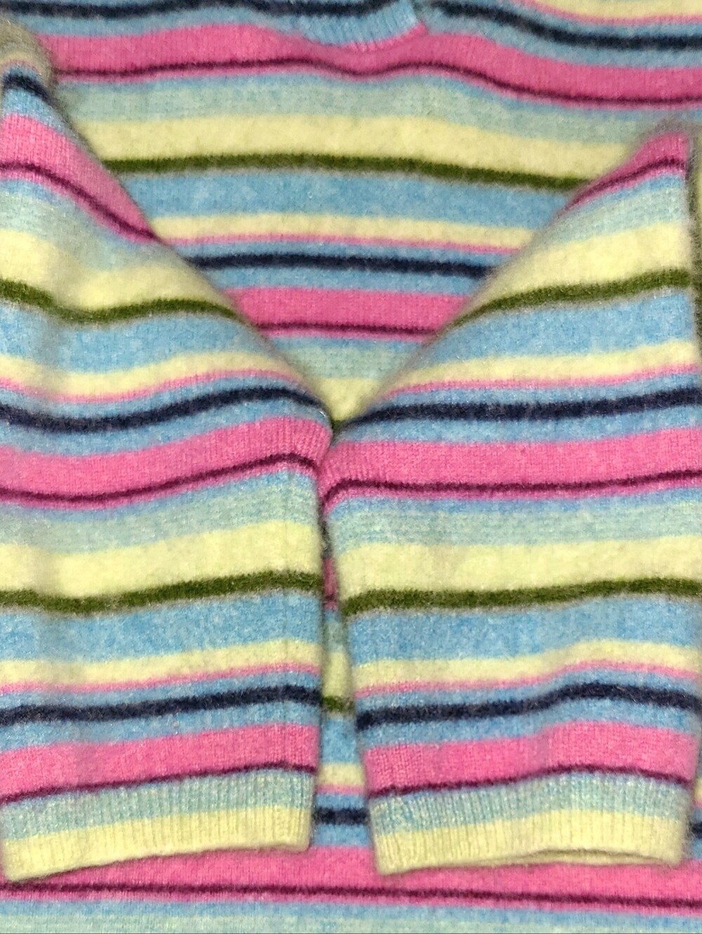 Cottagecore Grandmacore Softgirl Dopamine Dressing Cashmere MultiColor Sweater - Picture 6 of 11